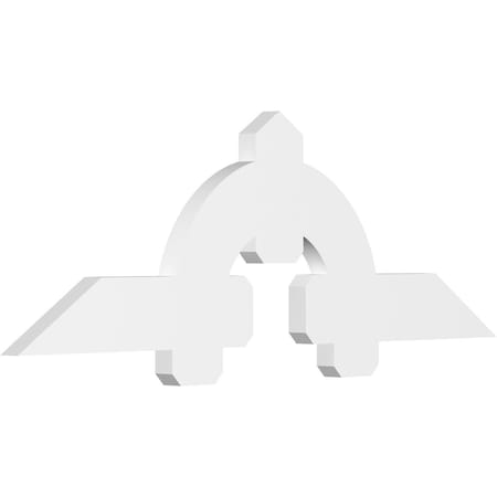 Ekena Millwork Ericson Architectural Grade PVC Gable Bracket, 60"W x 20"H x 2"D x 6"F, 8/12 Pitch GBP060X20X0206ERI00